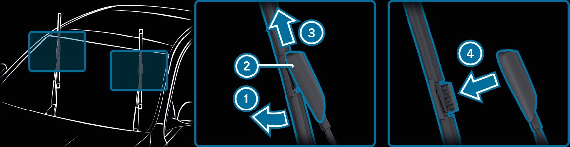 Stěrače a ostřikovače - Výměna stírátek stěračů čelního okna