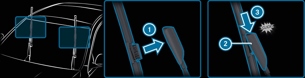 Stěrače a ostřikovače - Výměna stírátek stěračů čelního okna